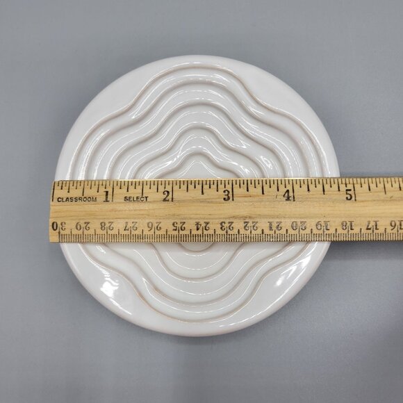 Two Mary Judge Ceramic Olive Oil Dipping Dish Plate Maioliche Michelangelo Italy - Picture 7 of 10